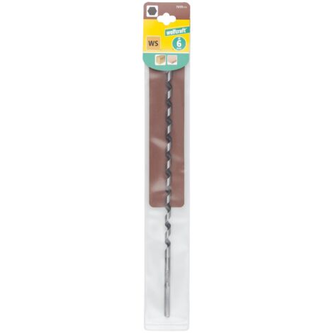 Broca para vigas de madera, vástago hexagonal, ø8 x 400 mm