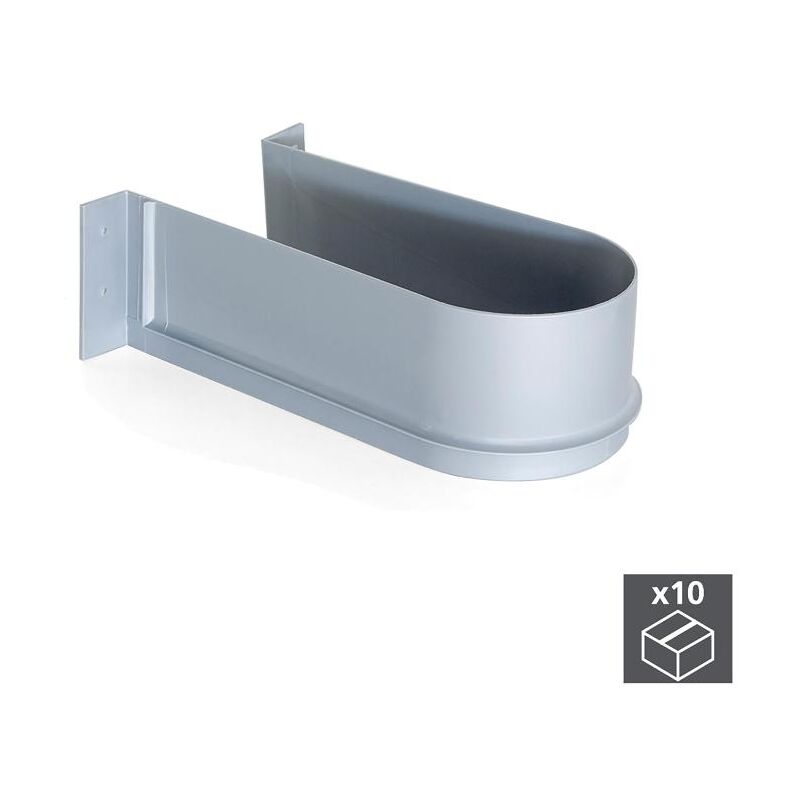 

Salva sifón para cajón de baño, curvo, Plástico, Gris, 10 ud.