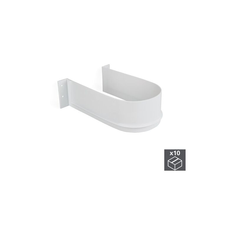

salva sifón para cajón de baño, curvo, plástico, blanco, 10 ud. - Emuca