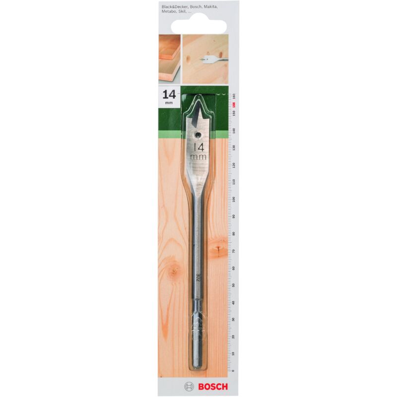 

BOSCH 2609255261 Broca fresadora plana, hexagonal Ø 14,0 mm- L- 155 mm