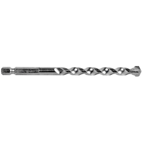 Broca profesional para muros mango hexagonal de 1/4" 7 mm