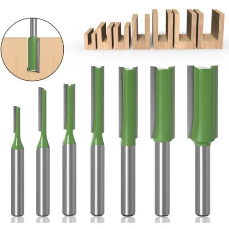 Broca recta de carburo de tungsteno, vástago simple con doble flauta, para madera, 6 mm, 1 pieza