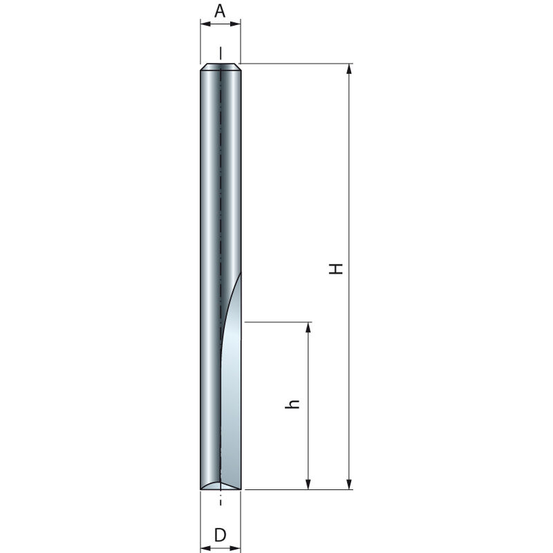 Freud - Broca recta de doble filo Ø4 H12/50.8 Q6 Z2 - F03FR01423 -04-10206P