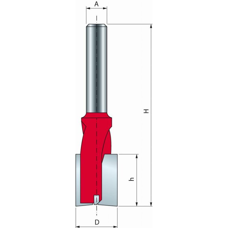 Freud - Broca recta de dos filos con punta inferior Ø16 H45/85 Q8 Z2+1 - F03FR01577 -17-10008P