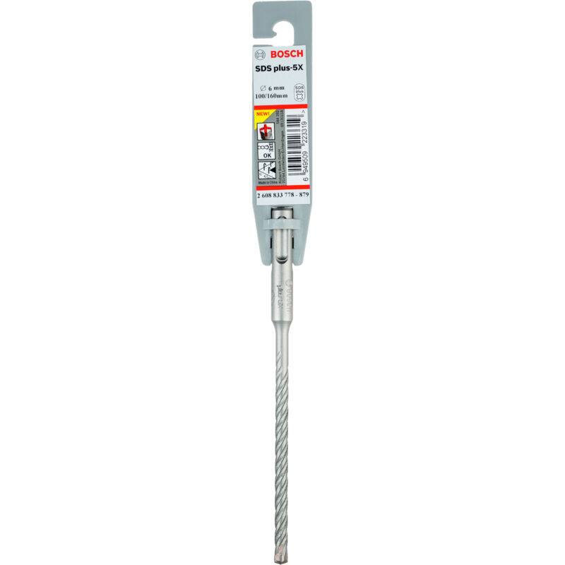 

BOSCH 2608833778 Brocas martillos perforadores SDS-plus-5X 6 x 100 x 160 mm