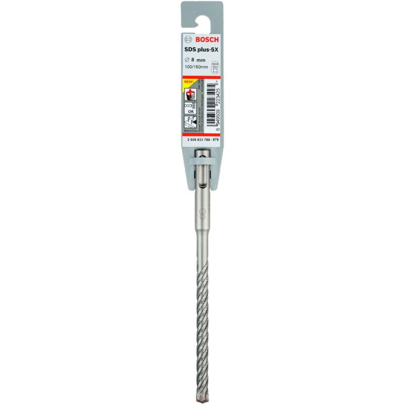 

BOSCH 2608833789 Brocas martillos perforadores SDS-plus-5X 8 x 100 x 160 mm