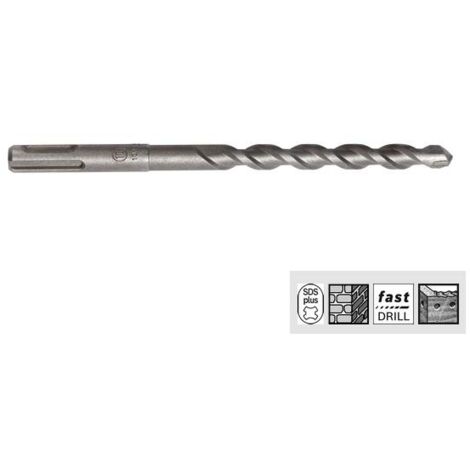 Broca SDS Plus Bosch, modelo Plus-1, 8 x 260 mm, ideal para perforaciones rápidas y precisas en materiales duros como concreto y piedra, alta durabilidad y rendimiento profesional.