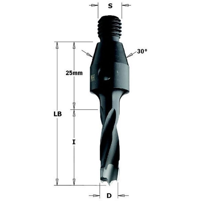 

CMT 343.080.12 - Broca sin avellanador hm diam 8x50 s m10/30 sx