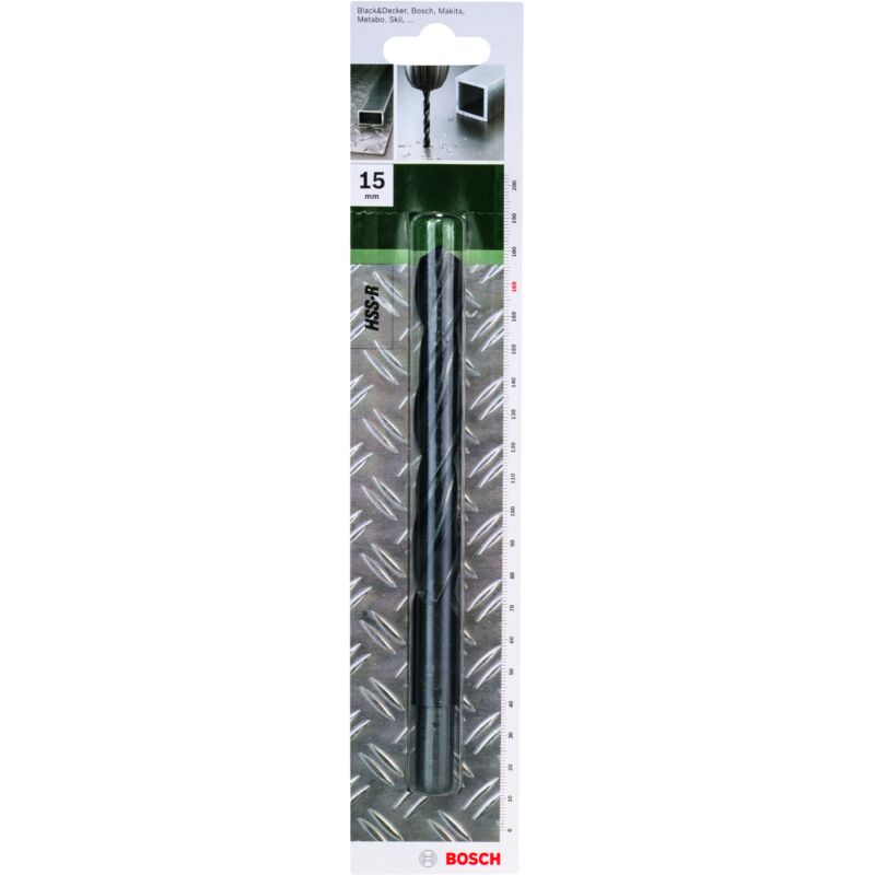 

BOSCH 2609255025 Broca para metal HSS-R, DIN 338 Ø 15,0 mm- L- 169 mm