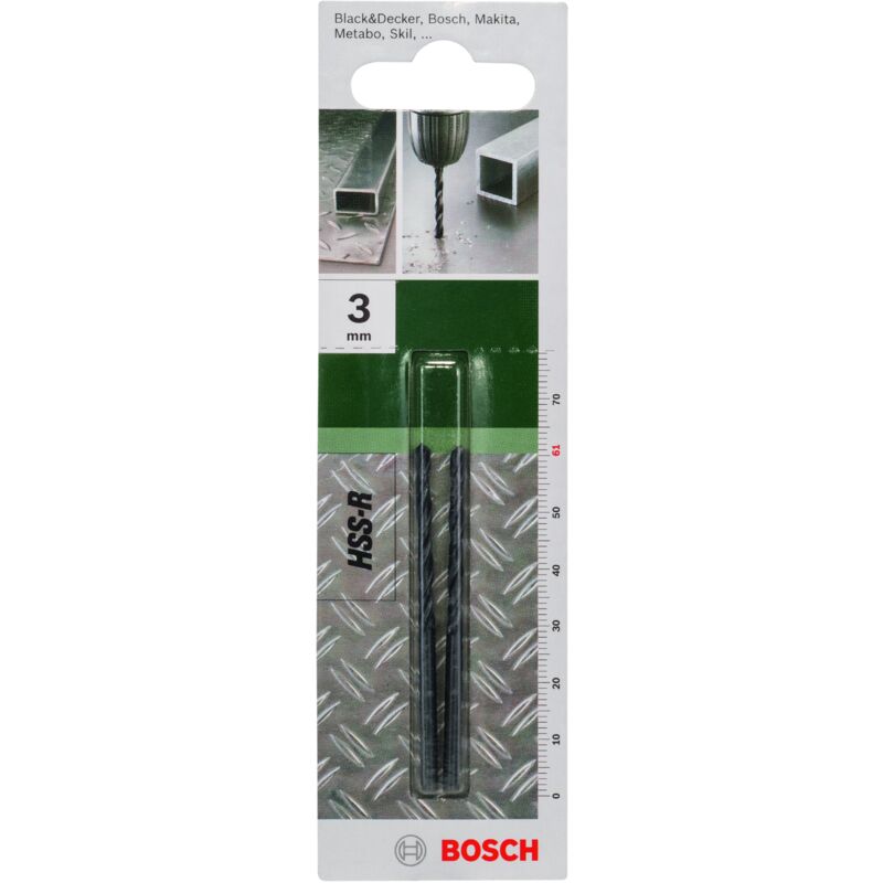 

BOSCH 2609255004 Broca para metal HSS-R, DIN 338 Ø 3,0 mm- L- 61 mm