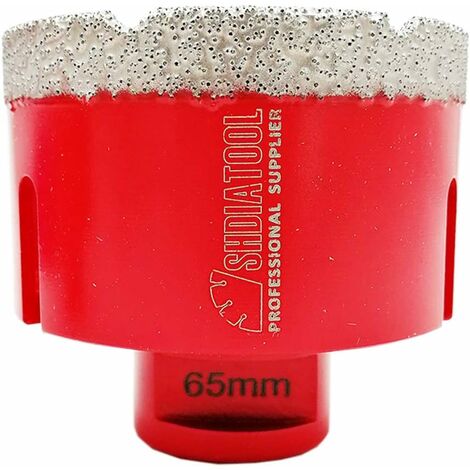 Brocas de diamanteZOLGINAH de 65 mm con rosca M14 para perforación en seco en gres porcelánico, granito, mármol
