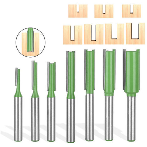 brocas de fresado rectas de flauta simple y doble para carpintería, broca de fresado de 6 mm, para herramientas de carpintería de carburo de tungsteno.