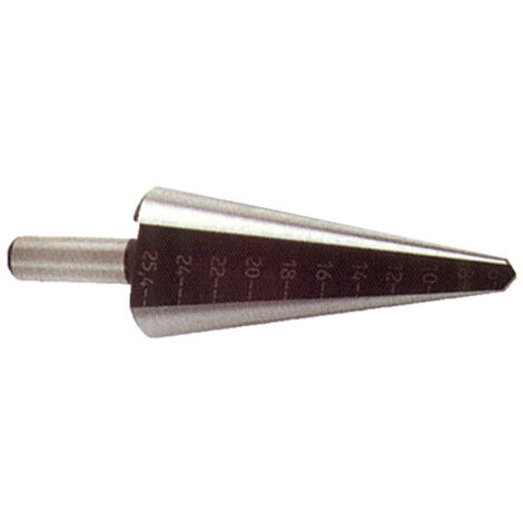 Brocas escalonadas HSS Normal                 Gama taladro 3-14 Largo 62 mm