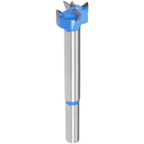 Brocas Forstner de 17 mm, broca de carburo de tungsteno para sierras de corona de madera, perforación de bisagras para carpintería (azul, gris)