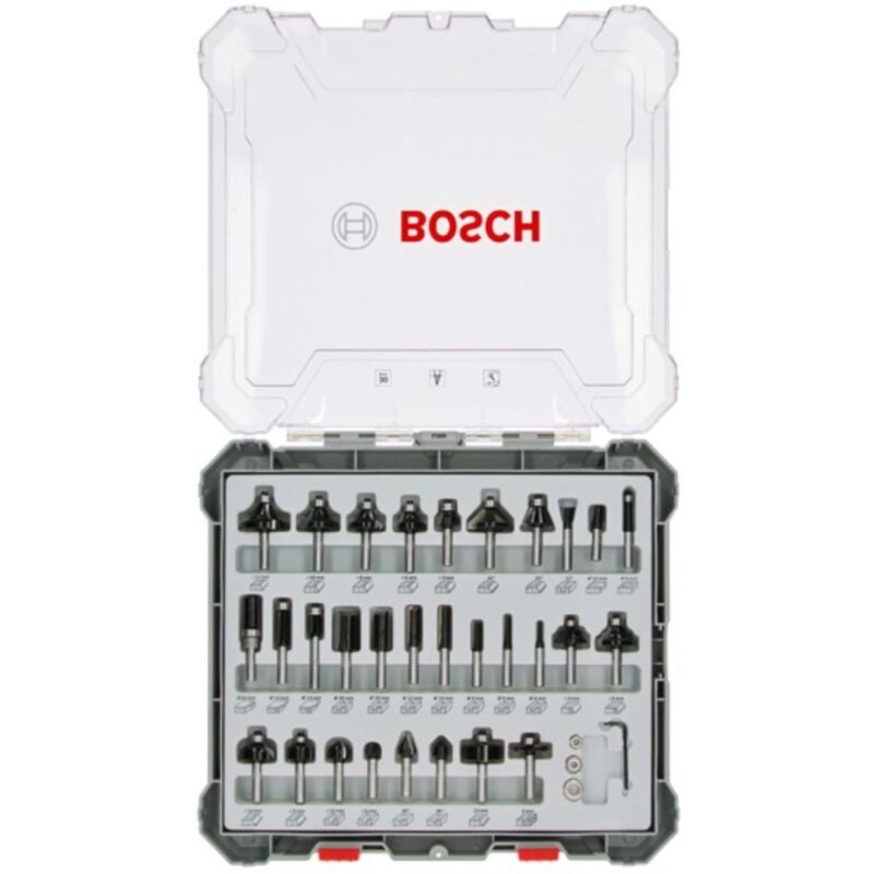 

Bosch Juego de cortadores manuales. Vástago de 6 mm. 30 piezas