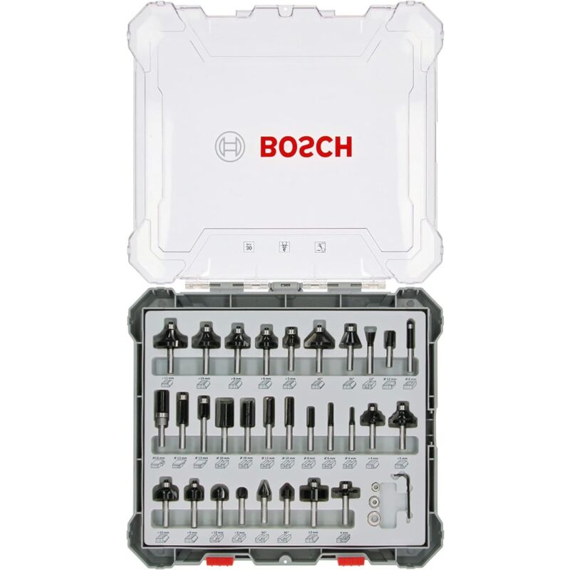 Juego de 30 fresas de 6 mm Bosch 2607017474