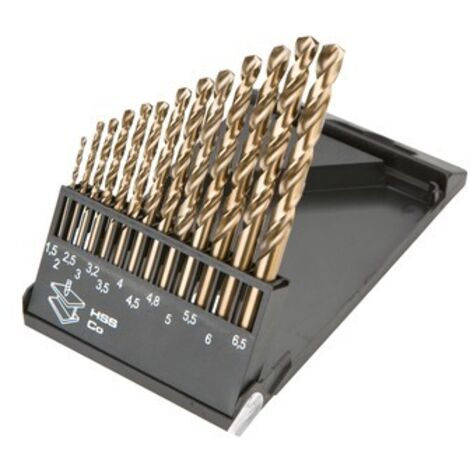 Brocas HSS-Co 1,5-6,5 mm (13 uds.) - perforación precisa en metal
