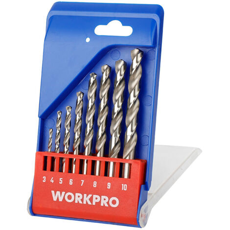 Brocas metal, juego 8 piezas. workpro