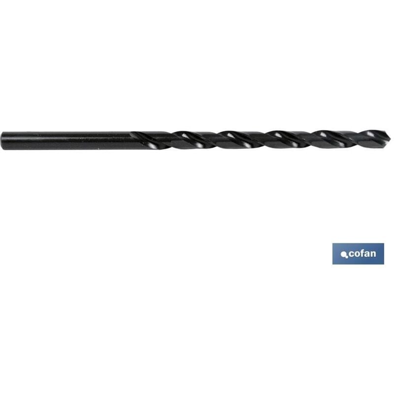 Cofan - broca hss serie larga 17,50 mm. , Brocas largas en acero rápido rectificadas hss din 338N 118º. Para acero y hierro. Color negro