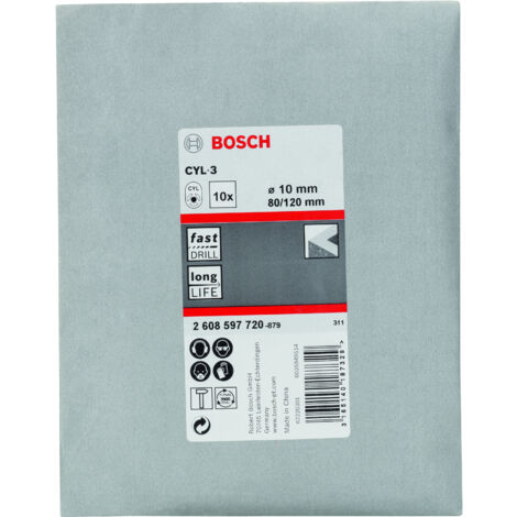 Brocas para hormigón CYL-3 10 x 80 x 120 mm d 9 mm  BOSCH 2608597720