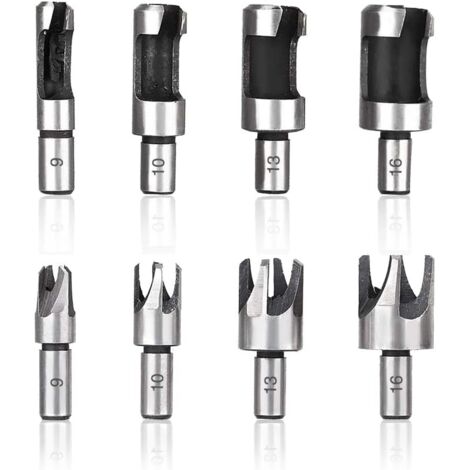 brocas para madera de 6 mm, 10 mm, 13 mm y 16 mm, de acero al carbono, para carpintería, con forma de garra y cónica.
