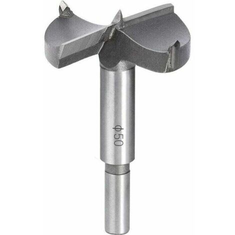 Brocas para madera, fresa de carburo de 50 mm, para instalar puertas esféricas de madera, cajones y contrachapado. Permite realizar agujeros limpios y planos rápidamente.