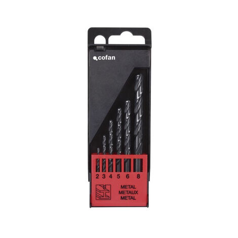 Brocas para Metal HSS DIN 388 estuche                                                          Ø 2- 3- 4- 5- 6 y 8 mm                      6 Unds