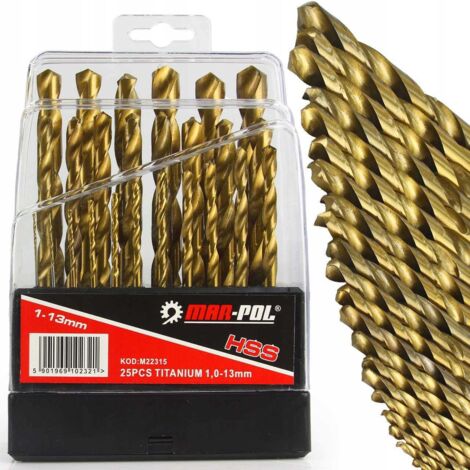 BROCAS PARA METAL TITANIO 1,5-13 mm 29 piezas M22315