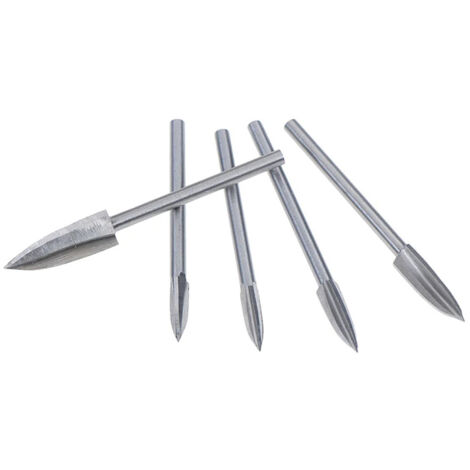 [Brocas para tallar] [Brocas] Juego de 5 brocas eléctricas HSS para tallar madera, juego de bricolaje para decoración y manualidades.