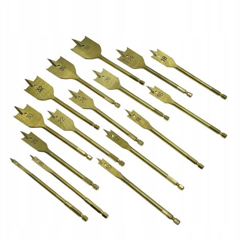 Brocas Planas de Pala para Madera 16 piezas 6-38mm