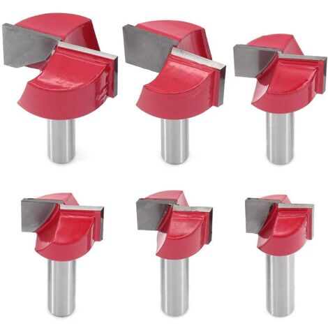 brocas ranuradoras para carpintería con vástago de 8 mm, fresas de doble filo para limpieza de fondo de carpintería, diámetro de corte: 18/20/22/25/30/32 mm.