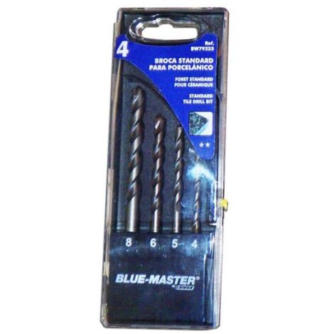 Brocas standard porcelánico ø4-5-6-8 mm, juego 4 piezas