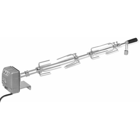 Tournebroche BBQ 4 Fourches 112cm 230V - Moteur Puissant Pour Viandes Et Légumes