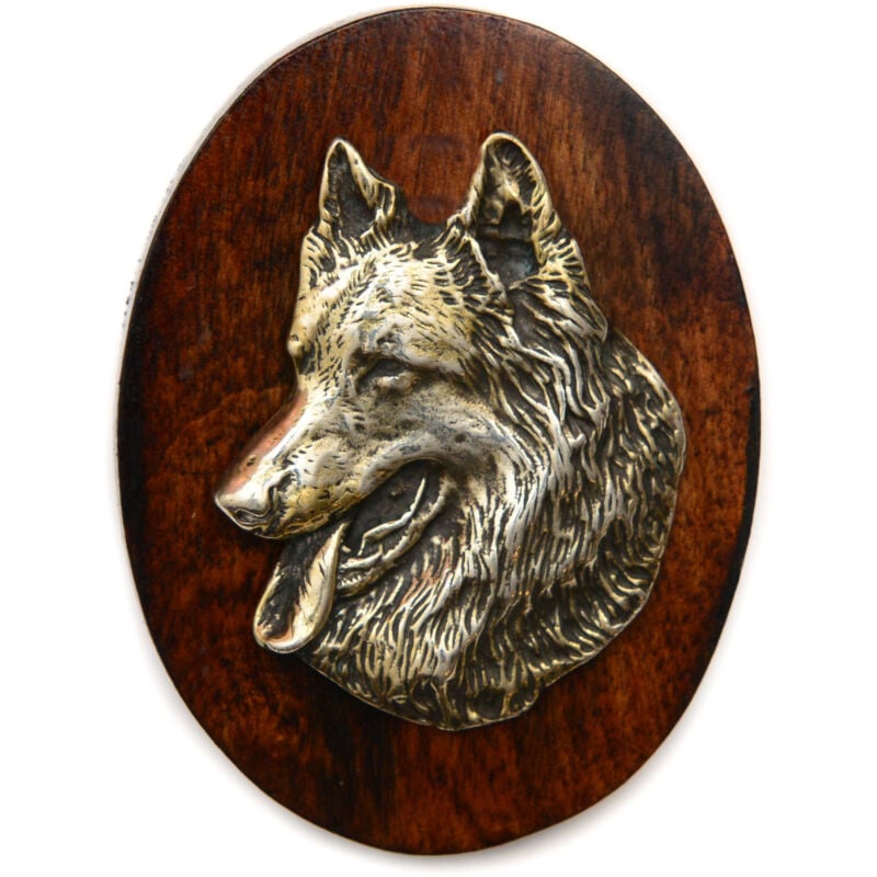 Broche de présentation pour chien de berger belge, bouvier belge, avec numéro de départ, par Art-Dog