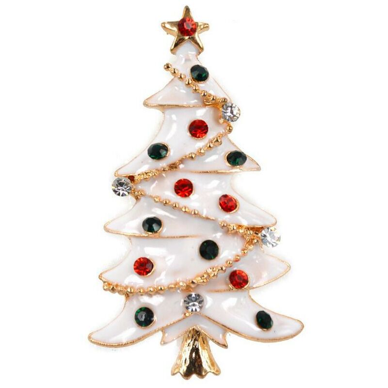 

Broche de árbol de Navidad Accesorio de Navidad Broche de árbol de Navidad Blanco 5 piezas