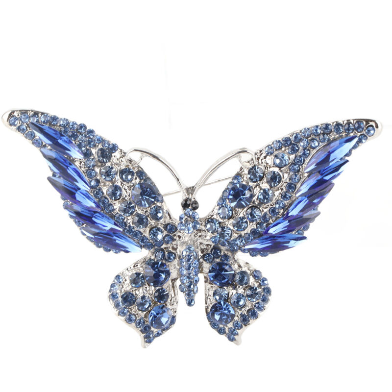 Broche design exquis Décoration de mode Rétro Bijoux en métal Accessoires pour vêtements Bleu