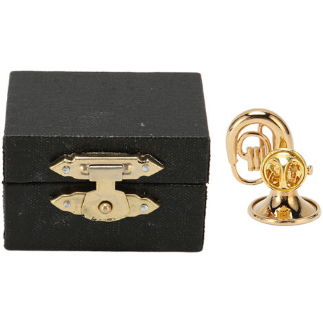 Broche Musicale Miniature en Forme de Cor d'Harmonie Doré - Idéal pour Festival de Musique et Cadeau pour Amateurs de Musique