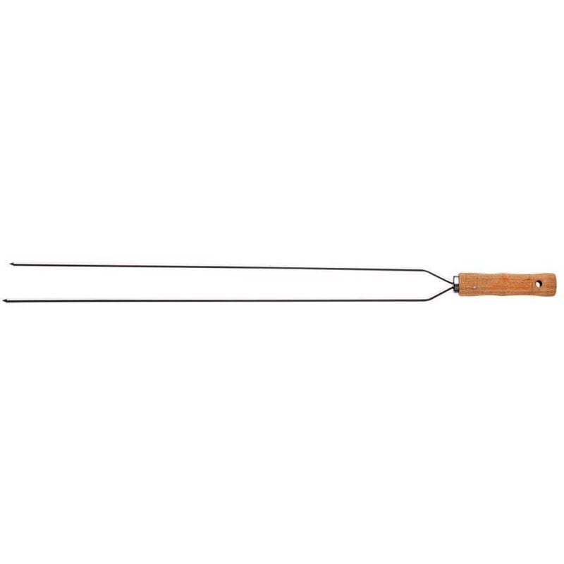 Tramontina - Brochette double en inox et bois Churrasco
