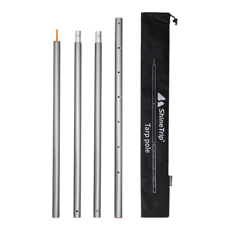 LIFCAUSAL Bâton de Tente Réglable en Alliage d'Aluminium Renforcé avec Tiges de Support pour Abri Plage, Bâche et Auvent Accessoires de Remplacement
