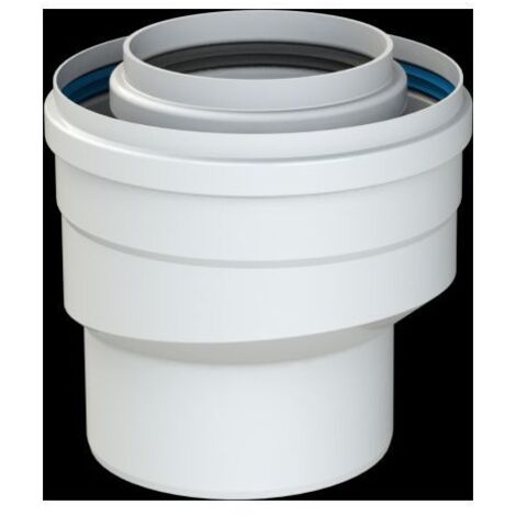 Brötje Adapter Erweiterung ADT60/100-80/125, konz., AL/PPS, weiß, 7308354