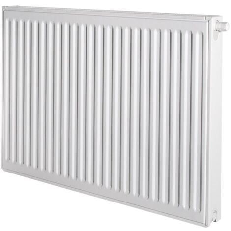 Brötje Ventil-Flachheizkörper EuroProfil Excellent Typ 11 E 600x70x600mm, profilierte Front, Weiß, rechts, 358W bei 70/40/20