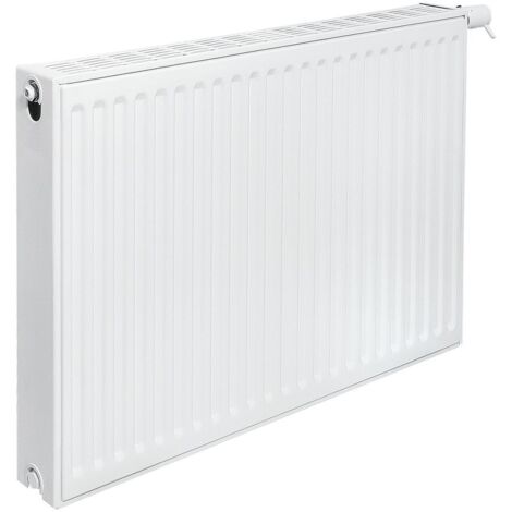 Brötje Ventil-Flachheizkörper EuroProfil Excellent Typ 22 E 600x102x900mm, profilierte Front, Weiß, rechts, 960W bei 70/40/20