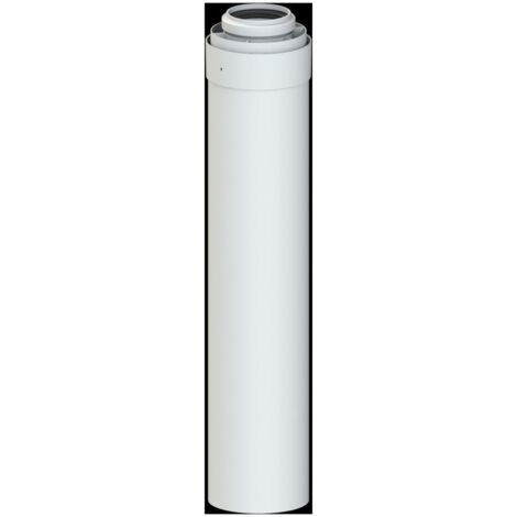 Brötje Verlängerungsrohr konzentrisch K60 KR1000, 1000mm, AL/PPS, Weiß