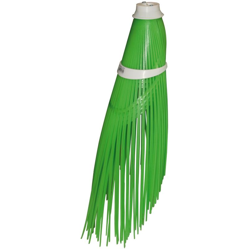 Brome de 58 cm de long en polypropylène en filet vert avec une coupe inclinée pour les environnements extérieurs de Brixo