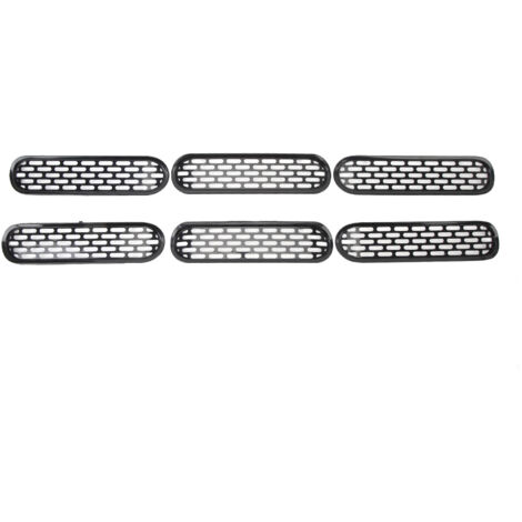 Bronco 2021–2023 Front-Lufteinlassgitter – 6-teiliger Einsatz, schwarzes ABS