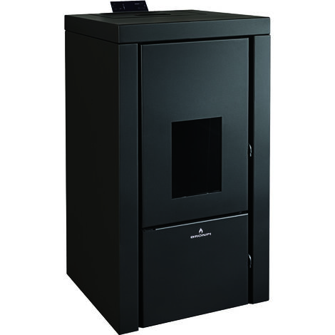 BRONPI - Caldera de Pellet color Negro Modelo CARLOTA-NE de 23 kW