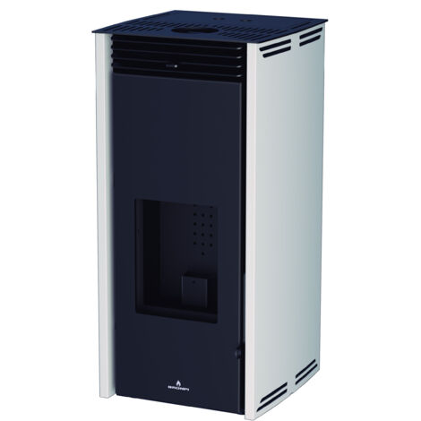 BRONPI - Estufa de Pellet 6 kW Sin Electricidad Color Marfil Modelo FREE-6-MF