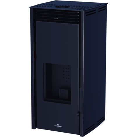 BRONPI - Estufa de Pellet 6 kW Sin Electricidad Color Negro Modelo FREE-6-NE