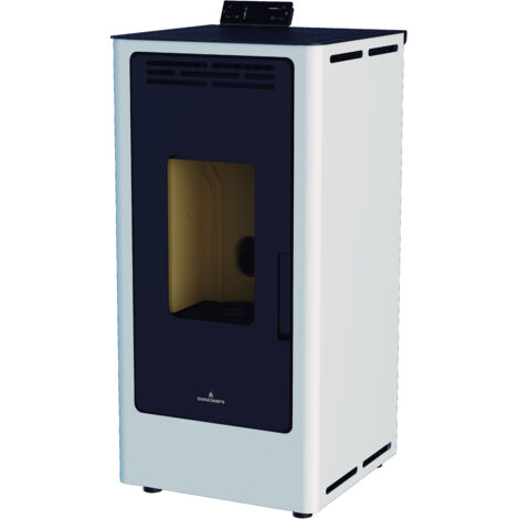 BRONPI - Estufa de Pellet Color Marfil Modelo KIRA-MF de 9 kW