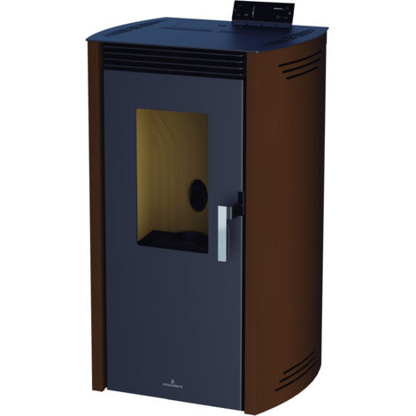 BRONPI - Estufa de Pellet Color Moka Modelo NOA-MO de 12 kW